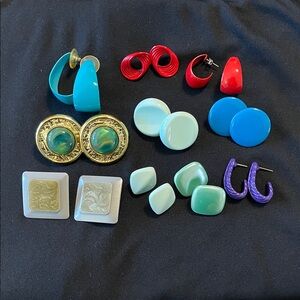 Colorful Assorted Vintage Earrings Set